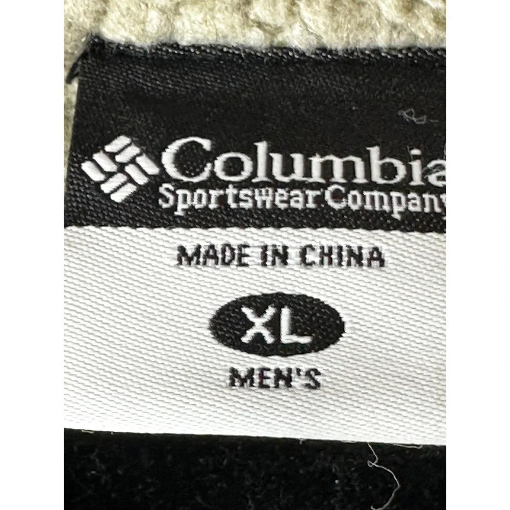 Columbia Mens Gray Wool Blend Quarter Zip Mock‎ Neck Sweater Elbow Patch XL